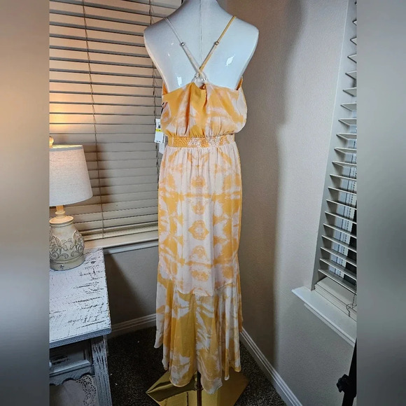 NWT 1.State Sunburst Orange Canyon Tie Dye High-Low Dress - Picture 5 of 13
